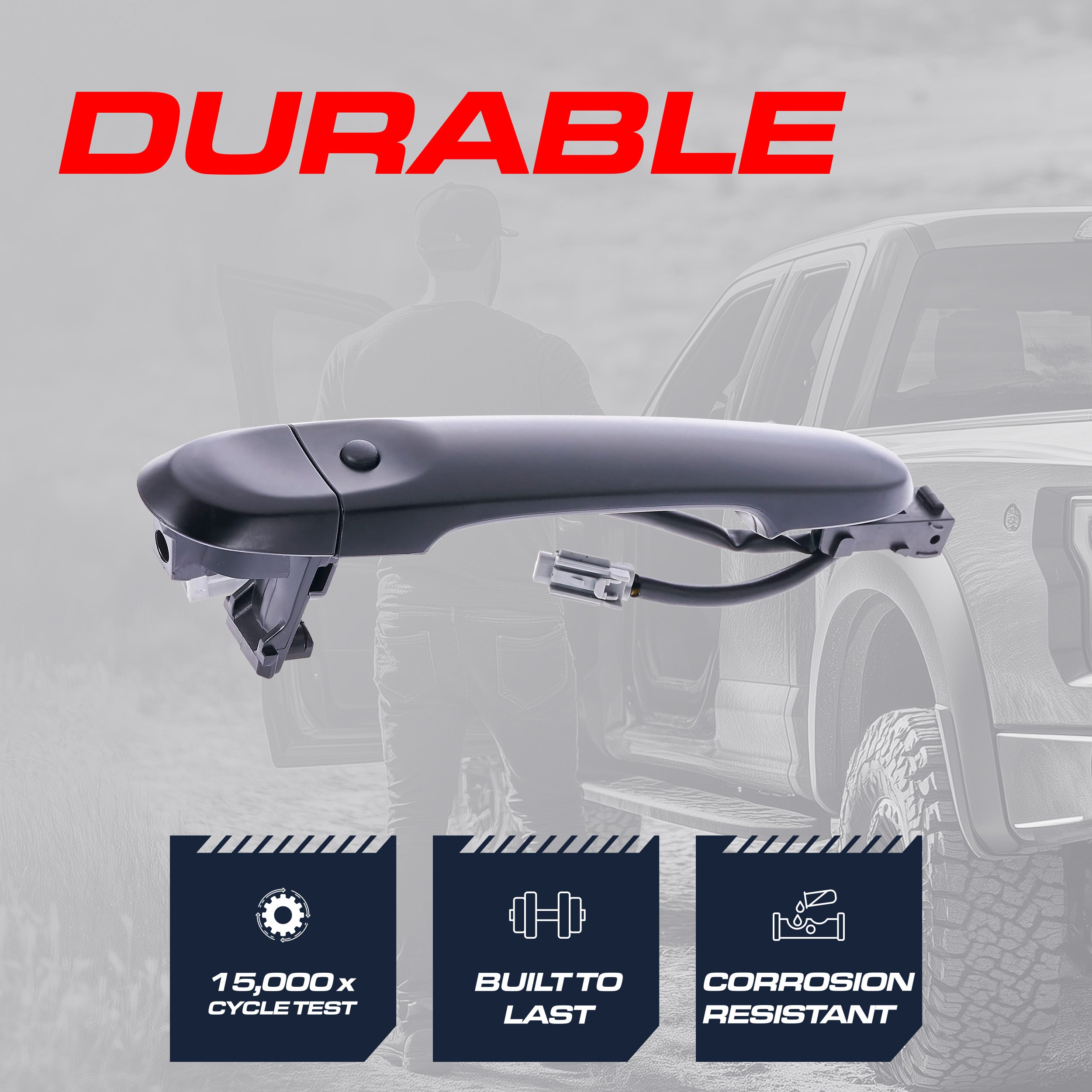 Exterior Door Handle Black Primed Replacement for Nissan Cube (2009-2014), Juke (2011-2017), Versa (2014-2024) OE Part # 80640-1FA5B | Front Right Passenger Side w/o Keyhole Cover