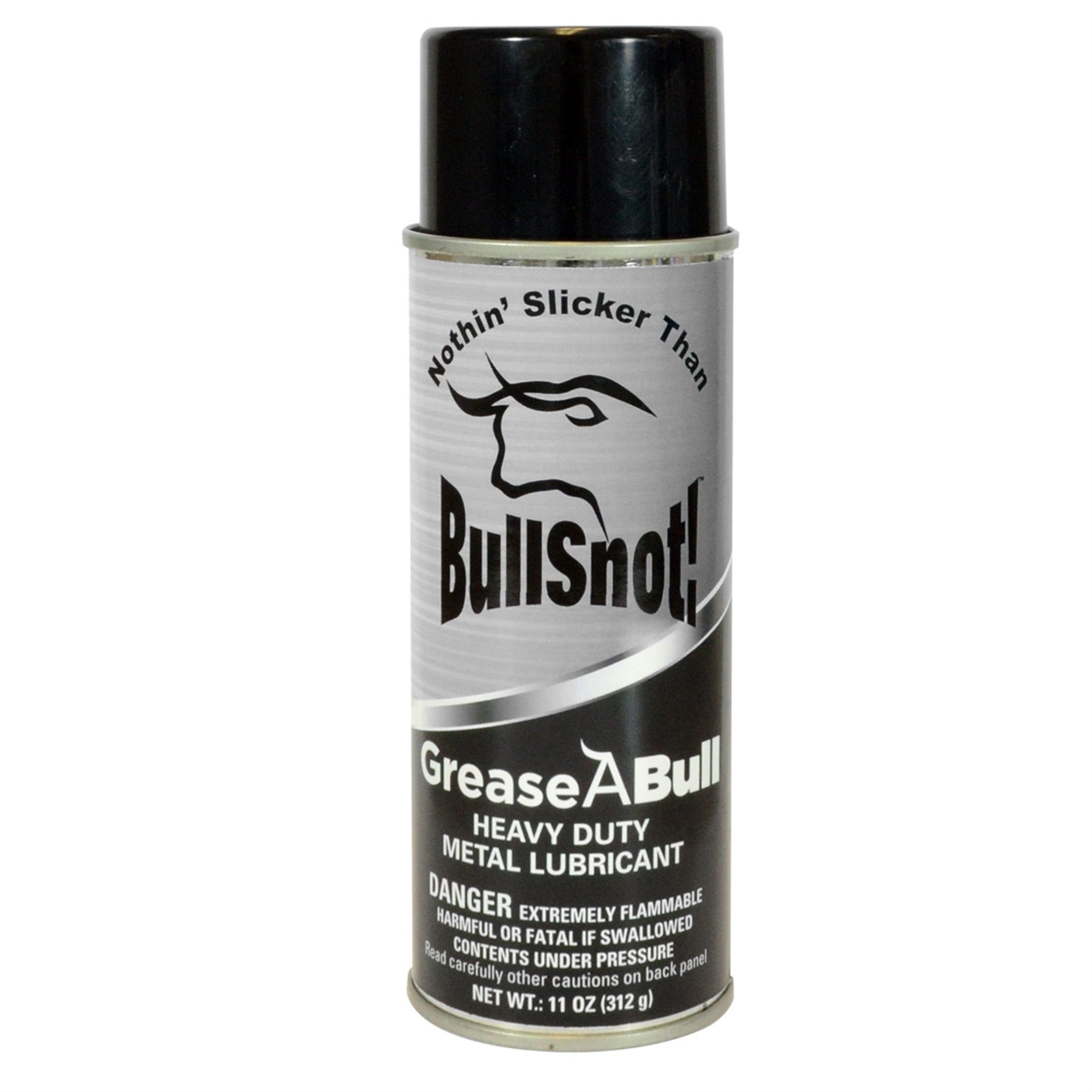 BullSnot 10899016 GreaseABull Spray Grease Metal Lubricant White Grease Spray WaterResistant 11oz