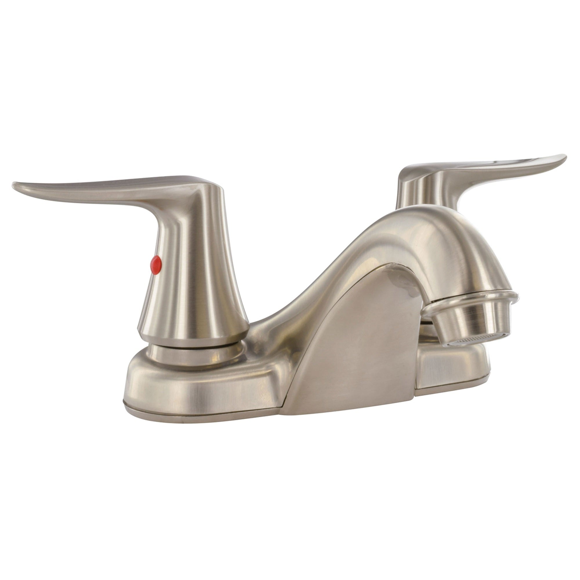 Faucet 4 Deck Lav Brushed Nickel 2-Lever Handle