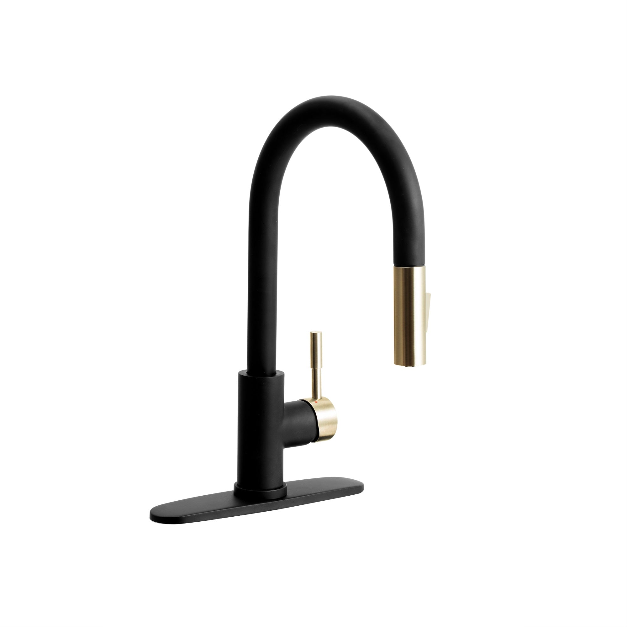 Dura Faucet DF-MK530SLK-MBSN Streamline Pull-Down RV Kitchen Faucet - Matte Black/Satin Nickel