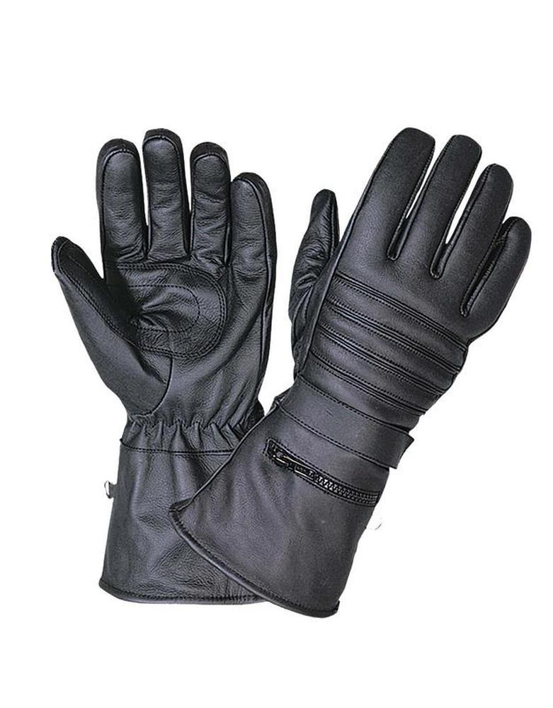 Mens Motorcycle Gauntlet Gloves with Rain Cover,Black,Size  2XL