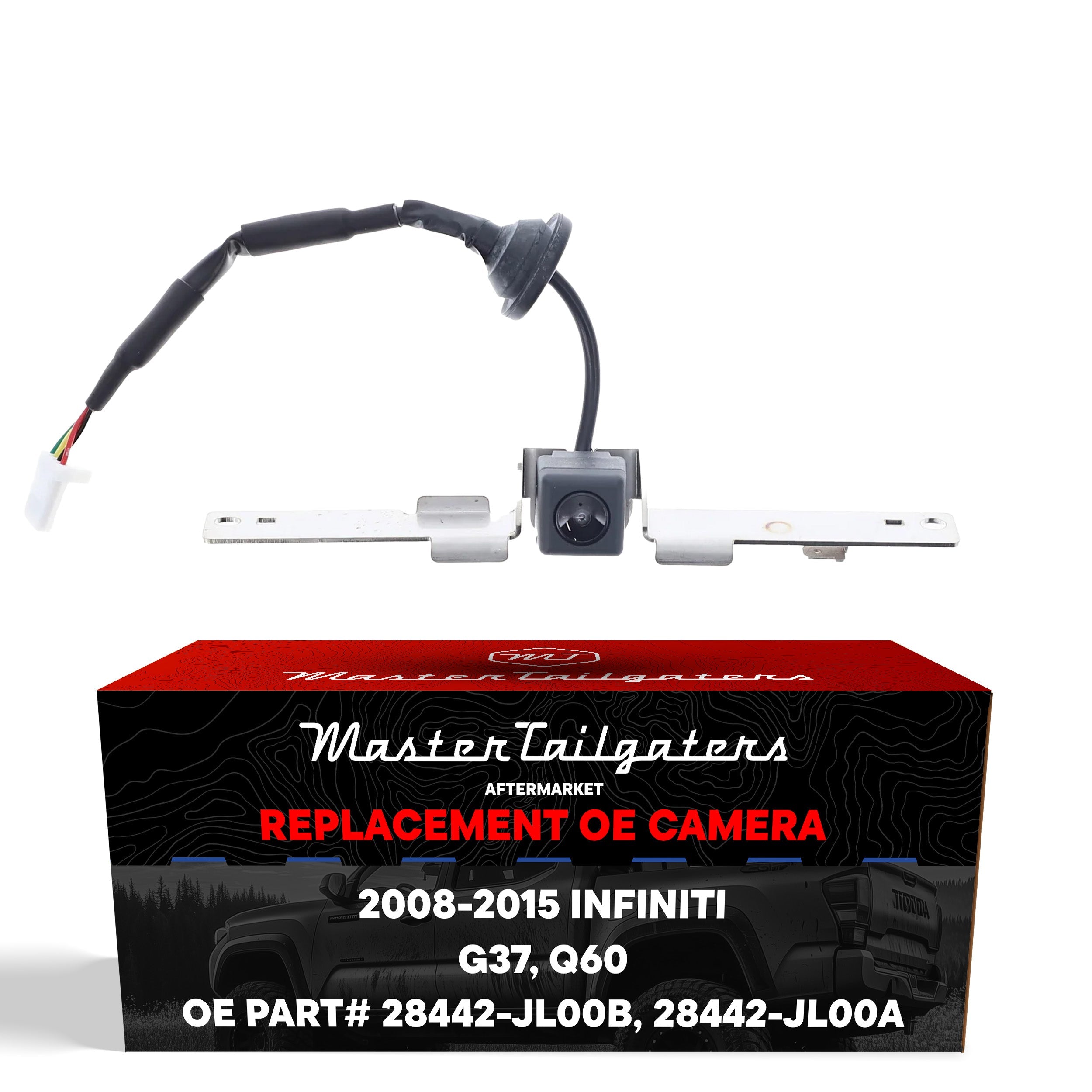Infiniti G37 Coupe (2008-2013), Q60 Coupe Base/Journey/Premium/Sport/Sport Limited/IPL Model (2014-2015) OEM Replacement Backup Camera OE Part # 28442-JL00A, 28442-JL00B