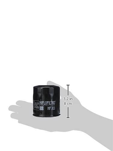 Hiflofiltro Hf303 Black Standard Premium Oil Filter, Single
