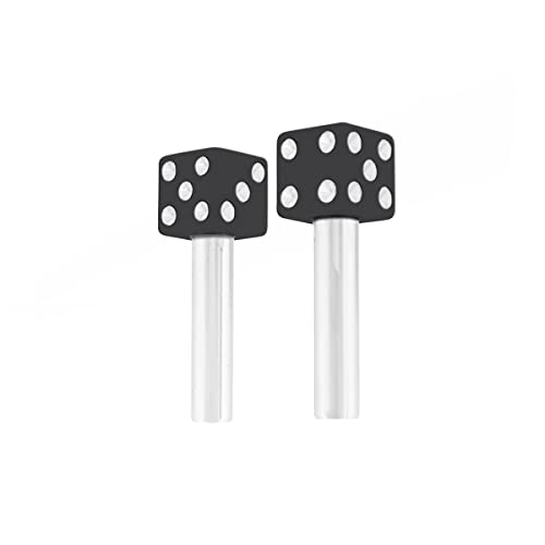 United Pacific 70042 High Impact Plastic Construction Dice Door Lock Knobs for Classic & Vintage Cars/Trucks, 10-32 Thread - Bla