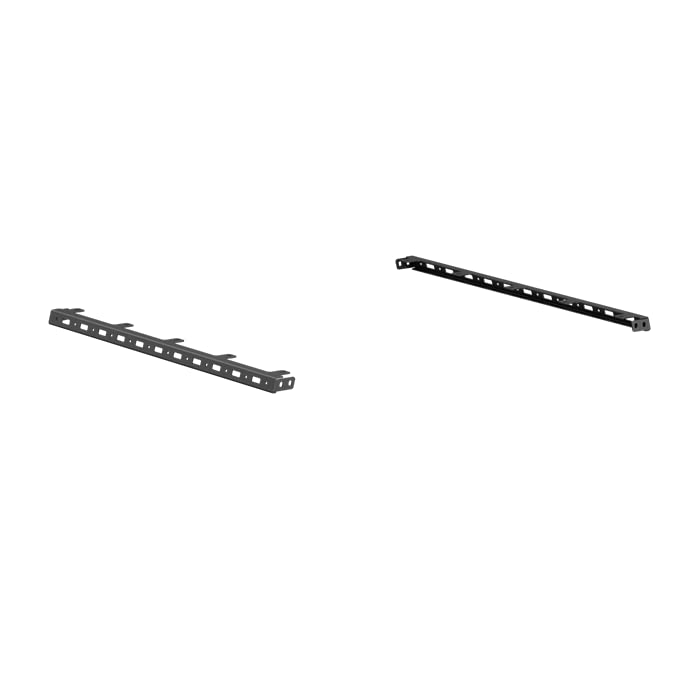 Road Armor Treck Dual Upper 5-1/2-6Ft Bed Accessory Rail & 5-Light Mounts - Tex Blk (Pair)
