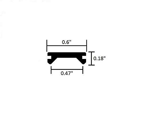 Automotive Authority Llc Narrow 0.6' Rv Marine Camper Vinyl Insert Trim Mold Screw Cover (White, 25 Ft)