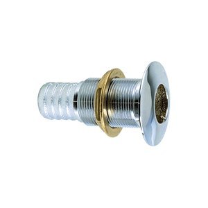 Perko 0350006Dpc Chrome-Plated Thru-Hull Connection For Use With 1'' Hose