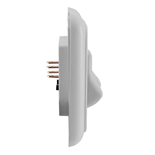 American Technology Components Double SPST On-Off Switch, 12V, Copper, White Bezel for RV, Trailer, Camper