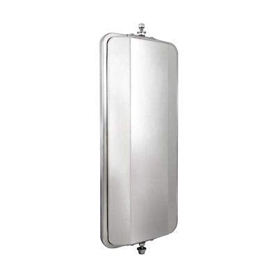United Pacific 60027 Stainless Steel 7In X 16In Heated West Coast Mirror W/Convex Lower Mirror - Universal Fitment, Improves Vis