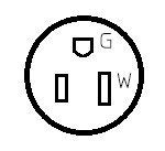 Parkworld RV Pigtail Shore Power Adapter 30A L5-30P to 5-15R, 1FT Yellow Dogbone Cord, Model 691975