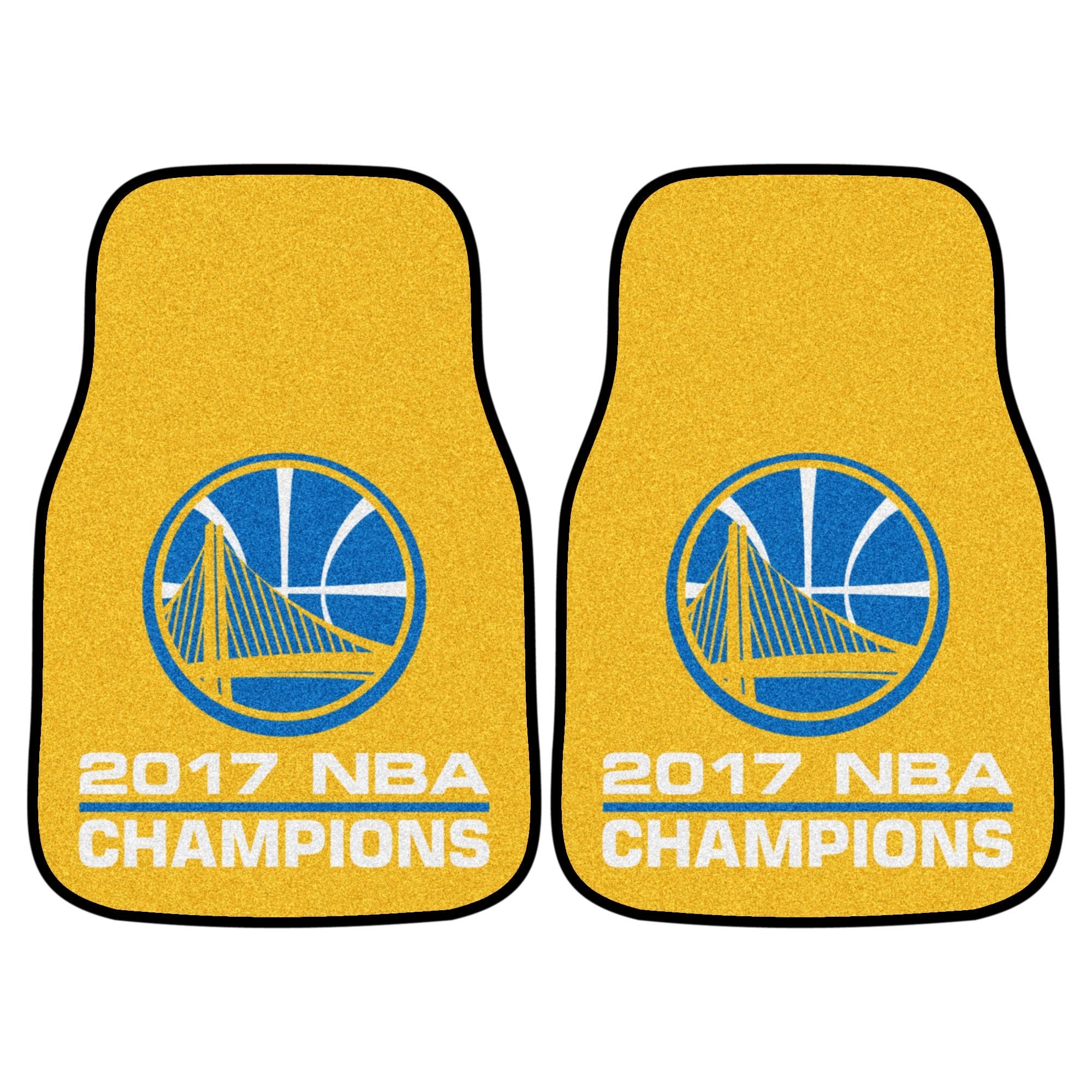 Golden State Warriors 2017 NBA Champions Front Carpet Car Mat Set  2 Pieces