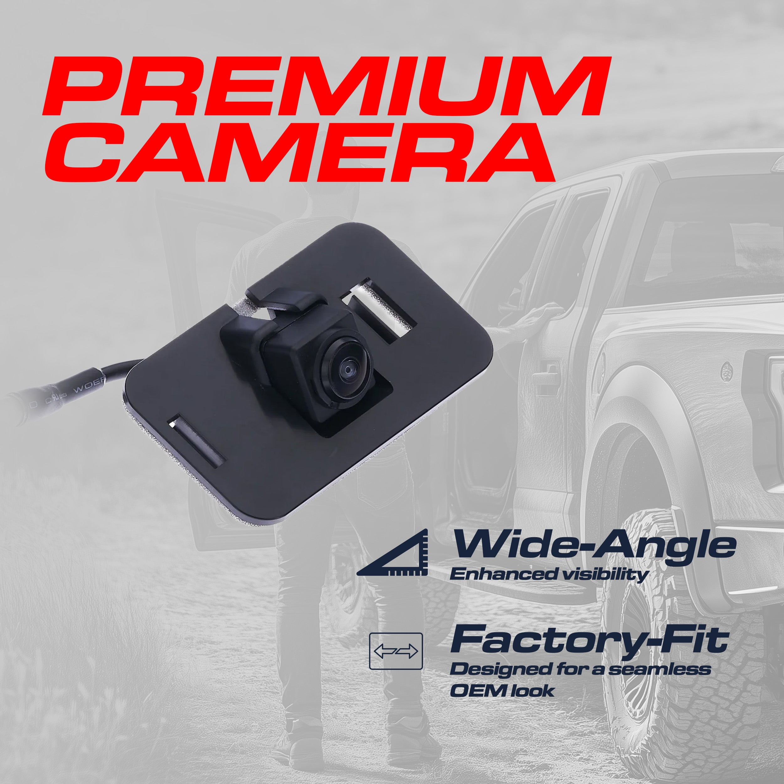 Cadillac Escalade/ESV w/ Surround View (2015), Escalade/ESV w/ AVM (2016) / GMC Yukon/XL/Denali w/ Surround View (2015-2016) OEM Replacement Backup Camera OE Part # 23405751, 23135152, 23324497