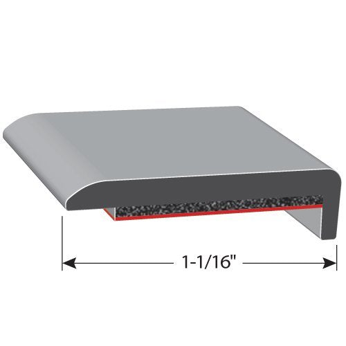Trim-Lok - Jlgb-25 Trim-Lok Pvc Lip Guard, Black With 3M Acrylic Foam Tape, Paintable - 1.0625    Width, 25 Length - Perfect For