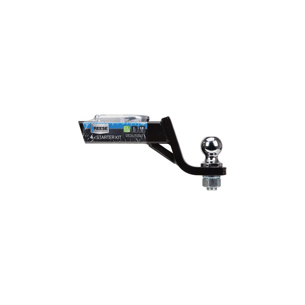 Reese Towpower 7081000 Trailer Hitch Drawbar and Ball Hitch Towing Kit, Fits Square 2 Inch Hitch Receiver, 4 Inch Drop, 7,500 lb