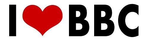 Witnystore I Love Bbc 8'' Long Black Letters On White Sticker - Multisurface Uv Water Resistant Durable Waterproof Funny Adult H