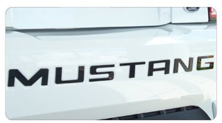 Eurosport Daytona- Compatible With 1999-2004 Ford Mustang Rear Bumper Enhancement Letters- Black Opaque