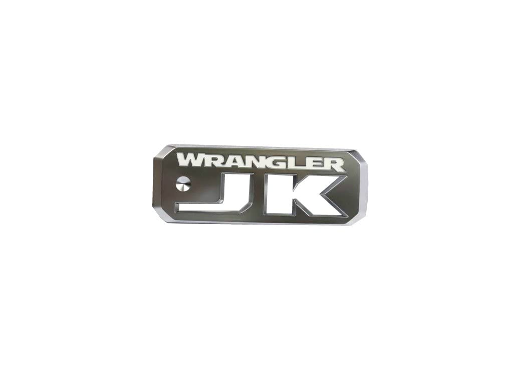 Mopar Jeep Wrangler Jk Silver & White Emblem Sticker Decal Oem