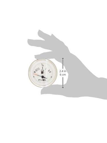 Sierra International 65496P Lido E - 1/2 - F Dial Range Scratch Resistant Fuel Gauge, 2