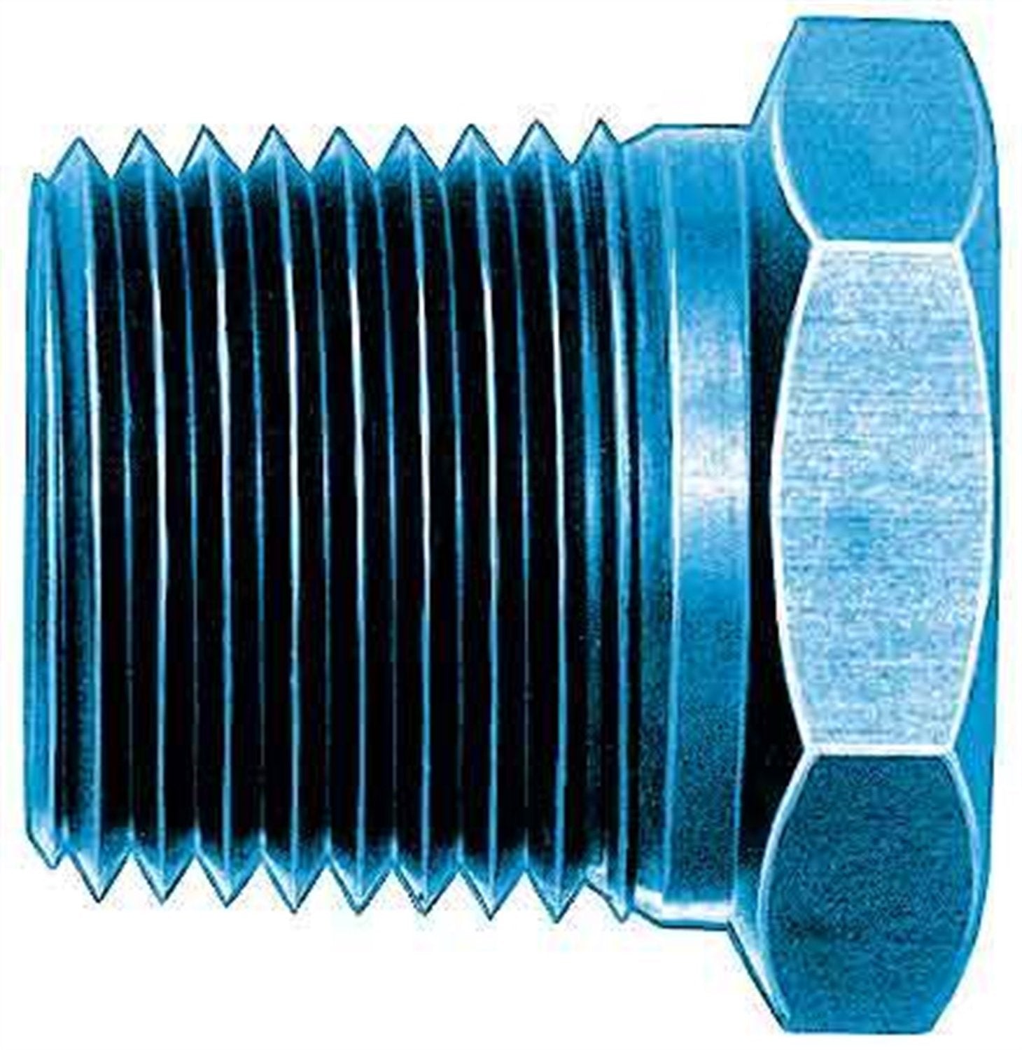 Aeroquip Fcm2139 Blue Anodized Aluminum 1/2 To 3/8 Reducer Pipe Bushing