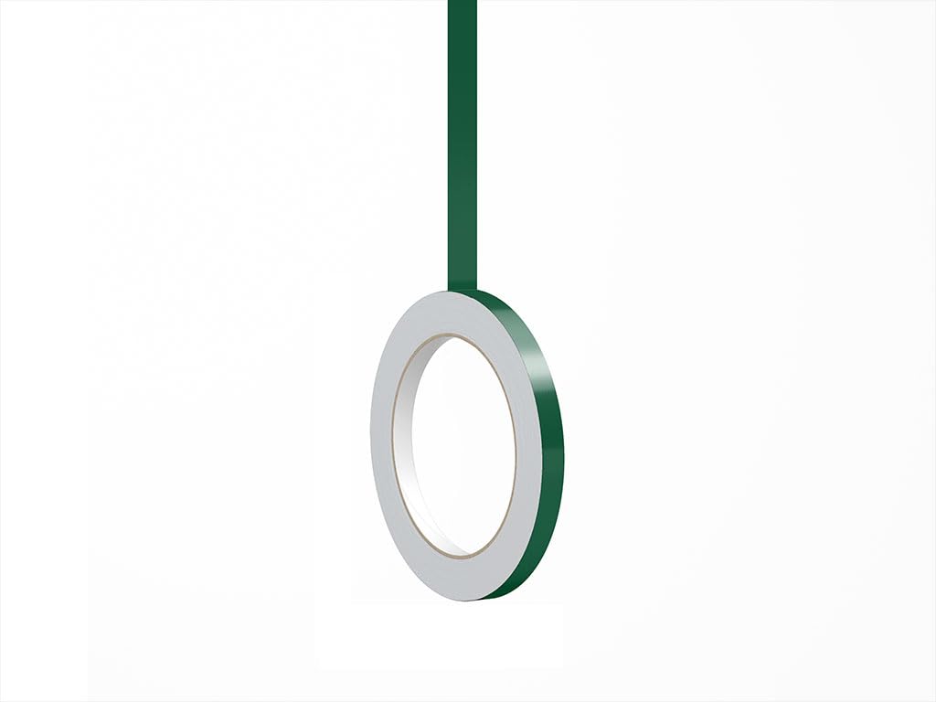 Rvinyl 3M Dark Green Vinyl Pinstriping Tape - 1/4in x 150ft Roll, Gloss Finish
