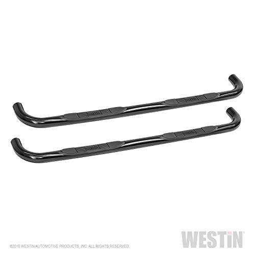 Westin 23-1335 E-Series 3 Round Nerf Bars Fits 1999-2016 F250 F350 F450 F550Hd Crew Cab Black Pair