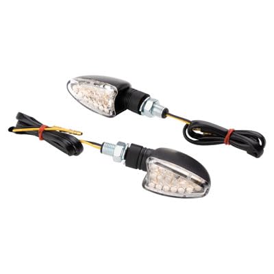 TUSK Mini Stalk L.E.D. Turn Signals - Black, Model 1274980001