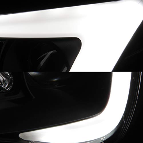 Akkon - For 08-14 Subaru Impreza Wrx Sti [Halogen Type] Led Drl Tube Black Bazel Projector Headlights