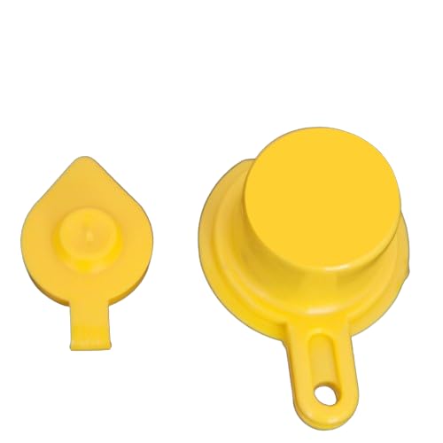 Yellow Gas Can Cap That Fits Your Vintage Blitz Spout (14 Single Caps & 14 Vents)