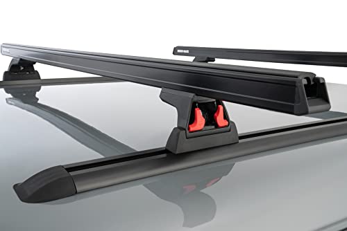 Rhino-Rack Midsize Truck Complete Track. Bar, & Leg Kit For Cap Topper Canopy Or Hard Tonneau, Includes 63 Aluminum Tracks, 59 Hd Bars, 4 Quick Release Legs, Hardware, Complete Kit, Black (Y01-130B)