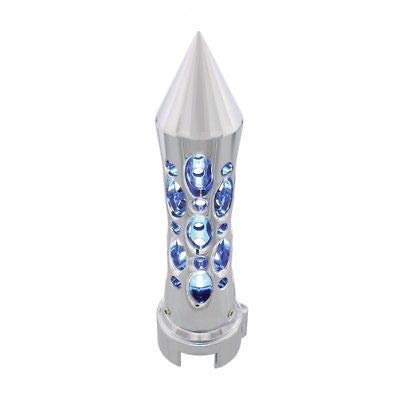 United Pacific 70714 Chrome''Daytona'' 13/15/18 Speed Spike Gearshift Knob w/High Power LED - Blue