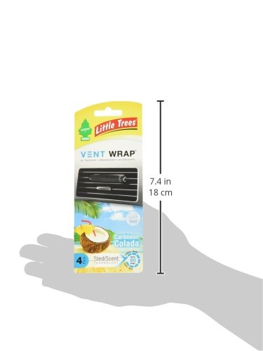 Little Trees Vent Wrap | Car Air Freshener | Caribbean Colada | Pack Of 4