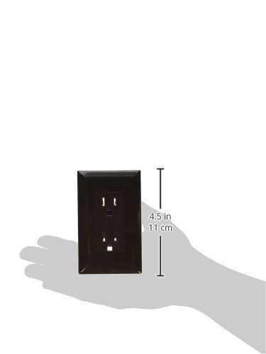 RV Designer AC Self-Contained Dual Outlet Receptacle - 15 Amp, Brown, Model S815 for RVs & Motorhomes