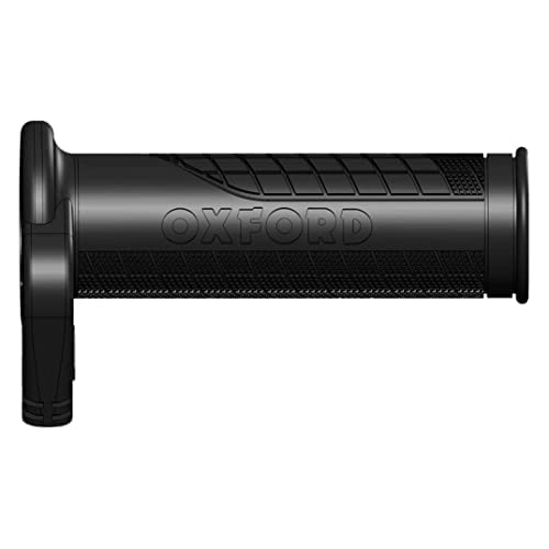 Oxford Heaterz Premium Touring Motorcycle Grips - Temperature Controlled, Black, Rubber, Model EL691Z