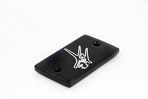 HTTMT - Black Brake Fluid Reservoir Cap Cover Logo Engraved Compatible with 1999-2012 Suzuki Hayabusa GSXR 1300 [P/N: MT249-016-
