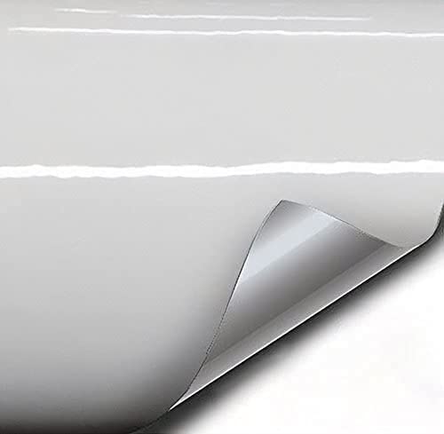 White Gloss 2.5Ft X 5Ft Car Wrap Vinyl Roll With Air Release 3Mil-Vvivid8