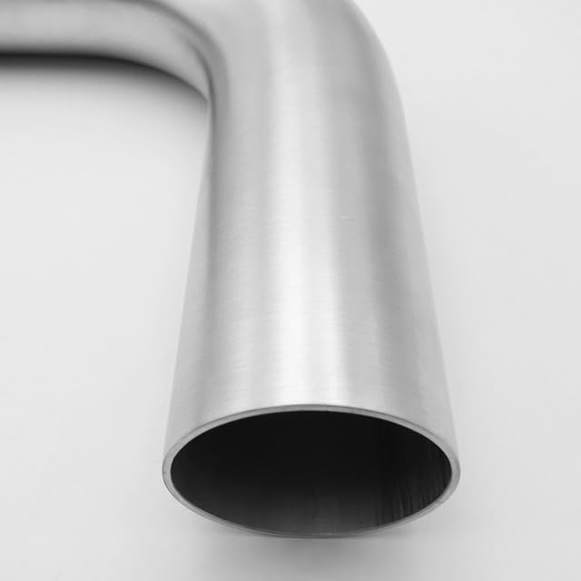 Ac Performance 1.75'' (45Mm) Od 90 Degree Aluminum Elbow Intercooler Pipe Air Intake Tube, 1.5D Radius, Brushed Finish