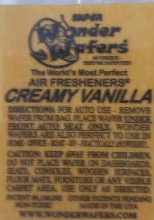 Wonder Wafers 10CT Individually Wrapped Air Fresheners CREAMY VANILLA