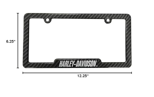 Harley-Davidson Carbon Fiber Look H-D Metal License Plate Frame Cg42575