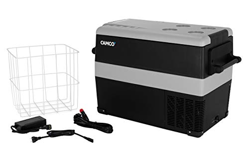 Camco 51516 Cam-450 Portable Refrigerator, Ac 110V/Dc 12V Compact Fridge/Freezer, 45-Liter - Keeps Food And Drinks Cold While On-The-Go - Ideal For Road Trips, Rving, Camping, Boating And Tailgating