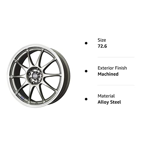 Enkei 15x6.5 J10 Wheels/Rims - Silver with Machined Lip, 4x100/114.3, Aluminum, Model 409-565-01SP
