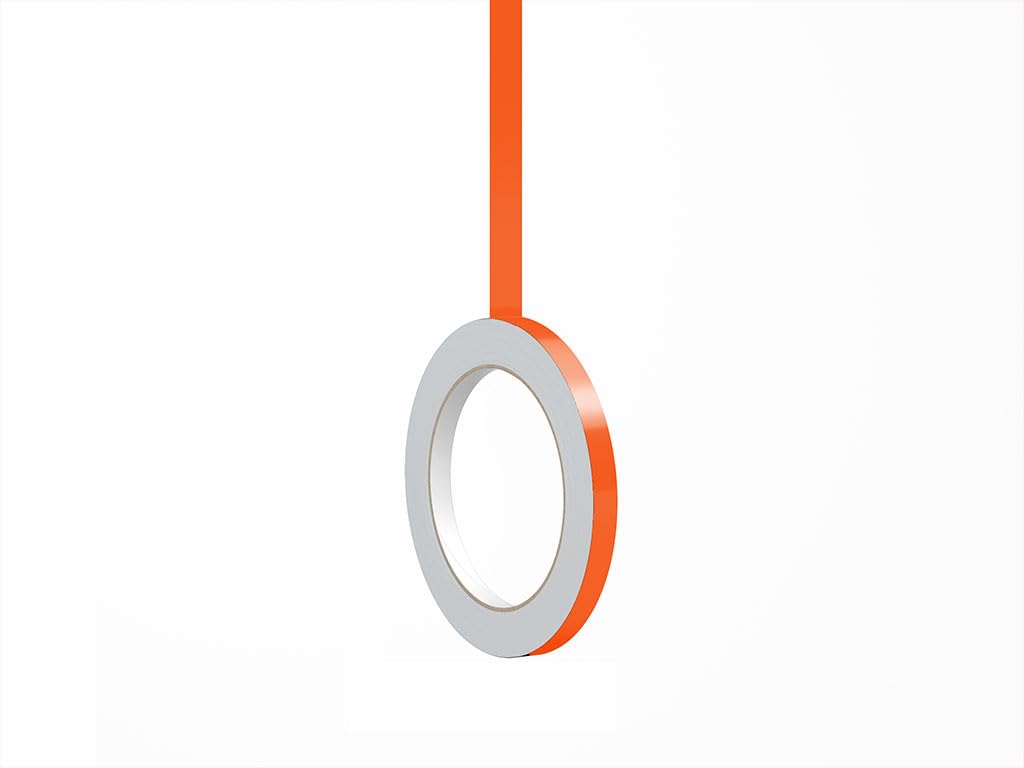 3M 50 Bright Orange Gloss Vinyl Pinstriping Tape - Vinyl Striping Lines Stickers, Striping (1In X 150Ft Roll)