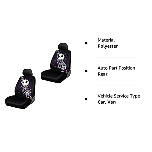 Nightmare Before Christmas Jack Skellington Bones Disney Movie Cartoon Character Auto Car Truck Suv Vehicle Low Back Front Bucke