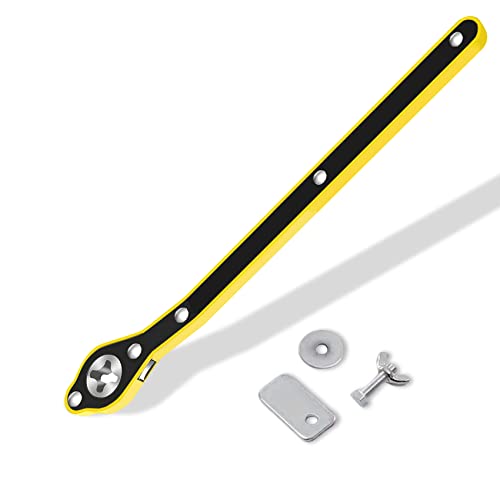 Asubha Car Jack Wrench, 360 Swivel Laborsaving Car Jack Ratchet Wrench With Long Handle, Scissor Jack Lift Speed Handle Tool Fo