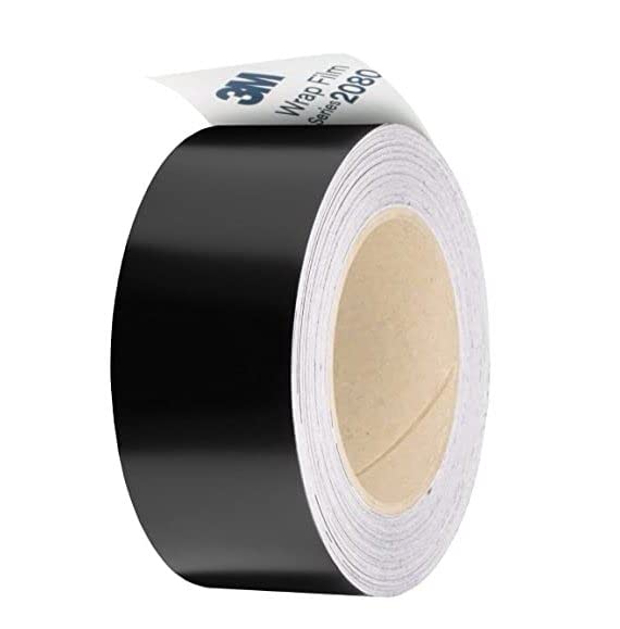 Upromax 3M Vinyl Wrap 2080, Satin Black, 0.5" x 5FT, Air Release Technology for Car Detailing and DIY Projects, Model A3MS12225