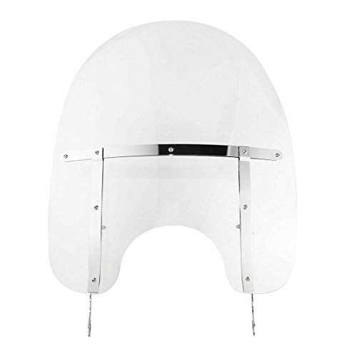Clear Detachable Motorcycle Windscreen Windshield Compatible With 2000-Up Harley Davidson Heritage Softail Classic Fatboy Fls Fl