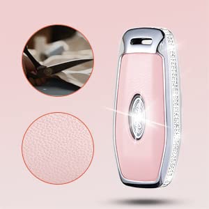 Ruabiban Key Fob Cover Compatible With Ford (Pink)