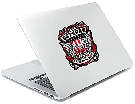 I Am A Veteran My Oath Of Enlistment Has No Expiration Date 7'' Decal For Cars, Motorcycles, Laptops (2-Pack)