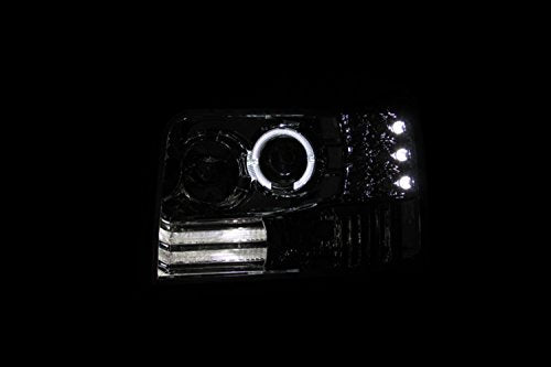 Anzo Usa 111184 1-Piece Projector Headlight Set W/Led Halo-Black