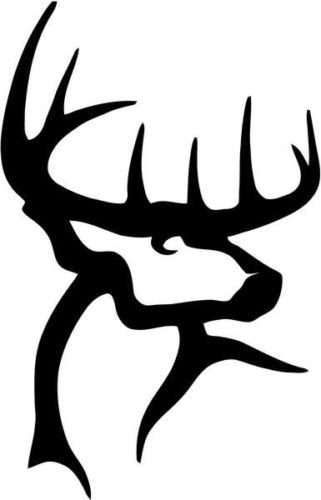 Deer Buck Antlers Hunter Hunting Sportsman Car Truck Windows Decor Decal Sticker - Die cut vinyl decal for windows, cars, trucks
