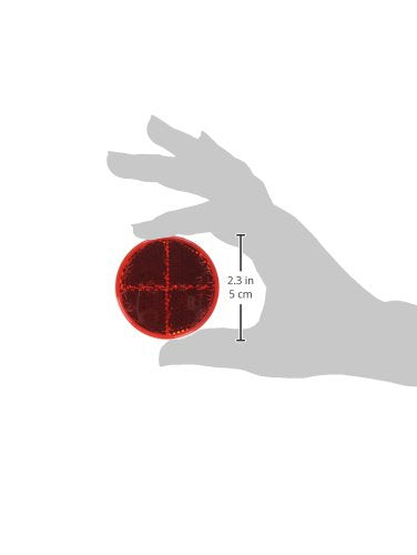 Grote 41002 Red Round Stick-On Reflector